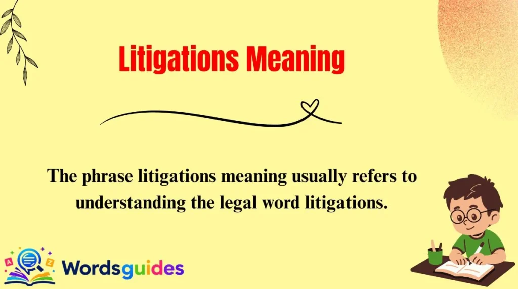 Litigations Meaning