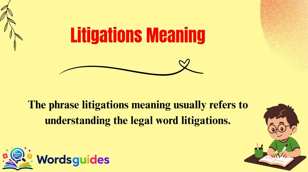 Litigations Meaning