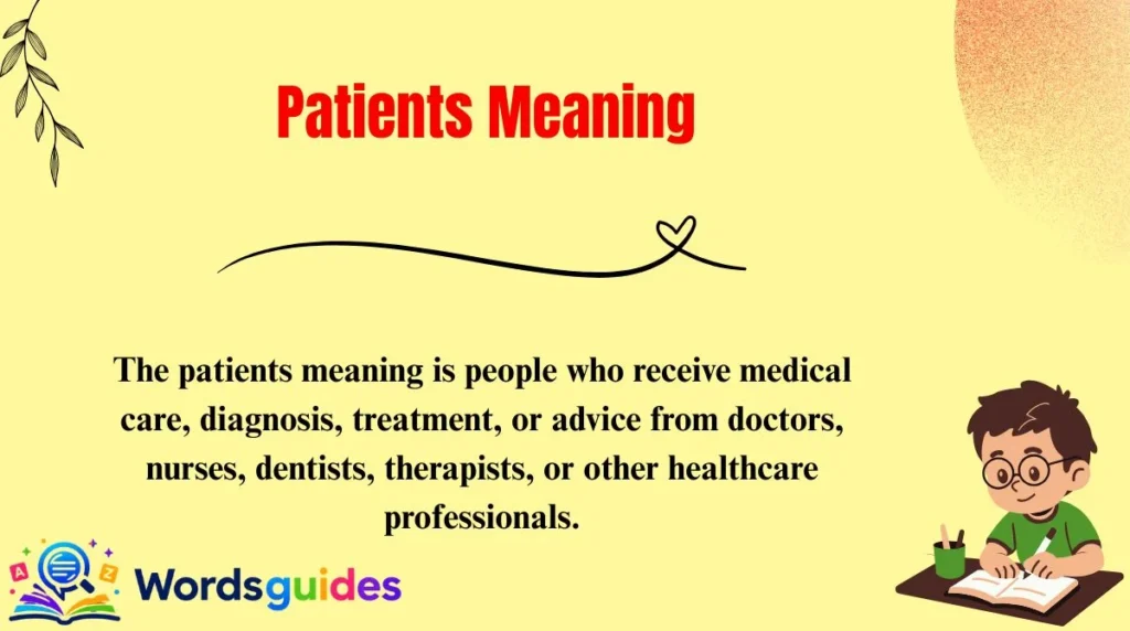 Patients Meaning