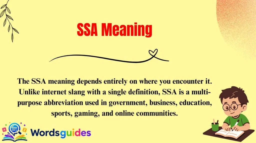 SSA Meaning