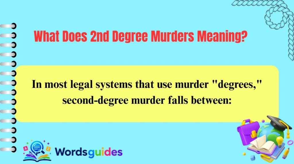 What Does 2nd Degree Murders Meaning?