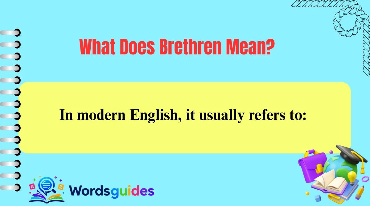 What Does Brethren Mean?