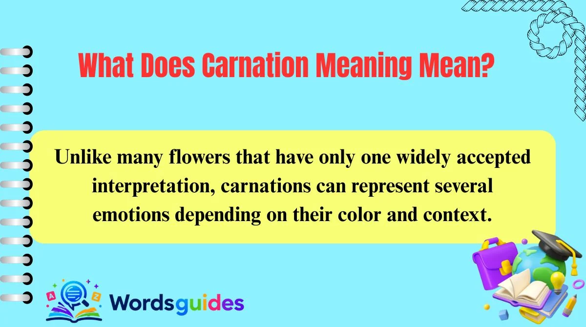 What Does Carnation Meaning Mean?