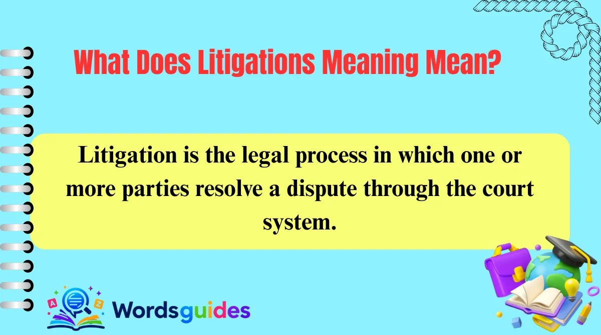 What Does Litigations Meaning Mean?