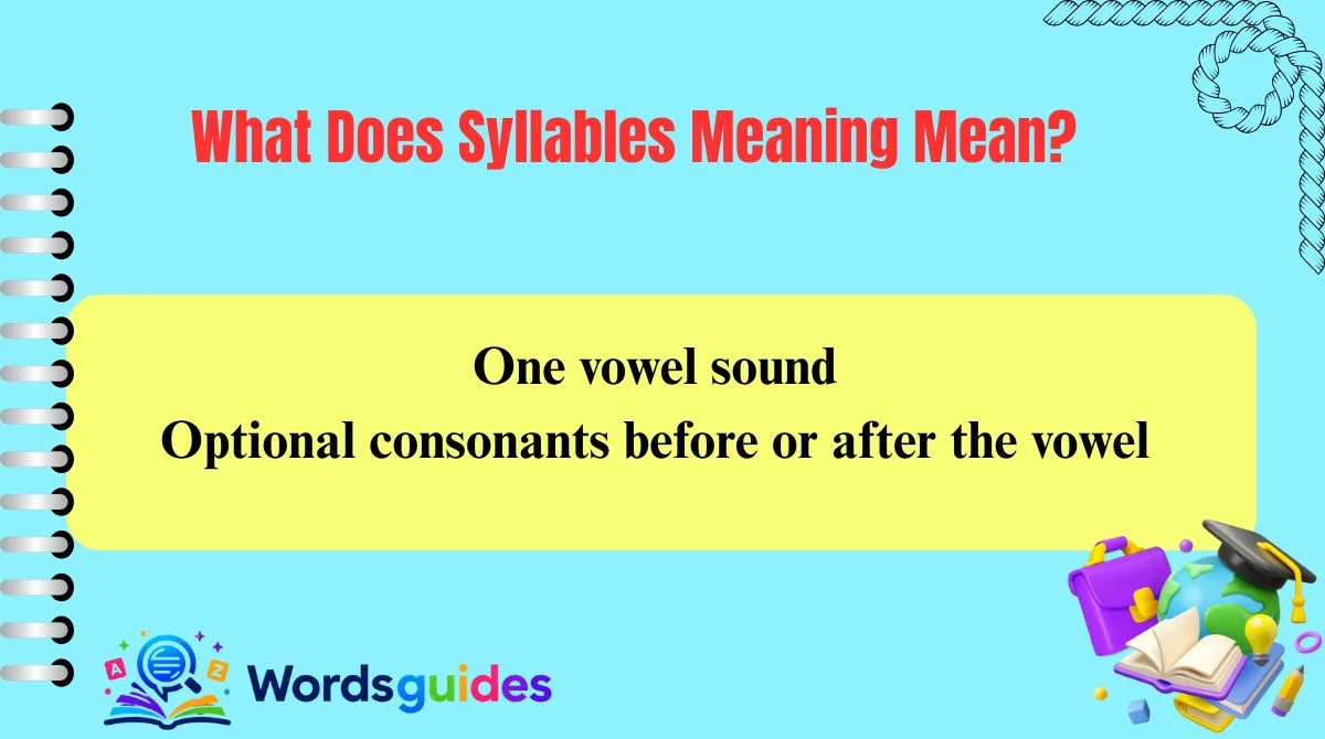 What Does Syllables Meaning Mean?