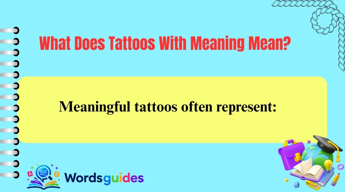 What Does Tattoos With Meaning Mean?