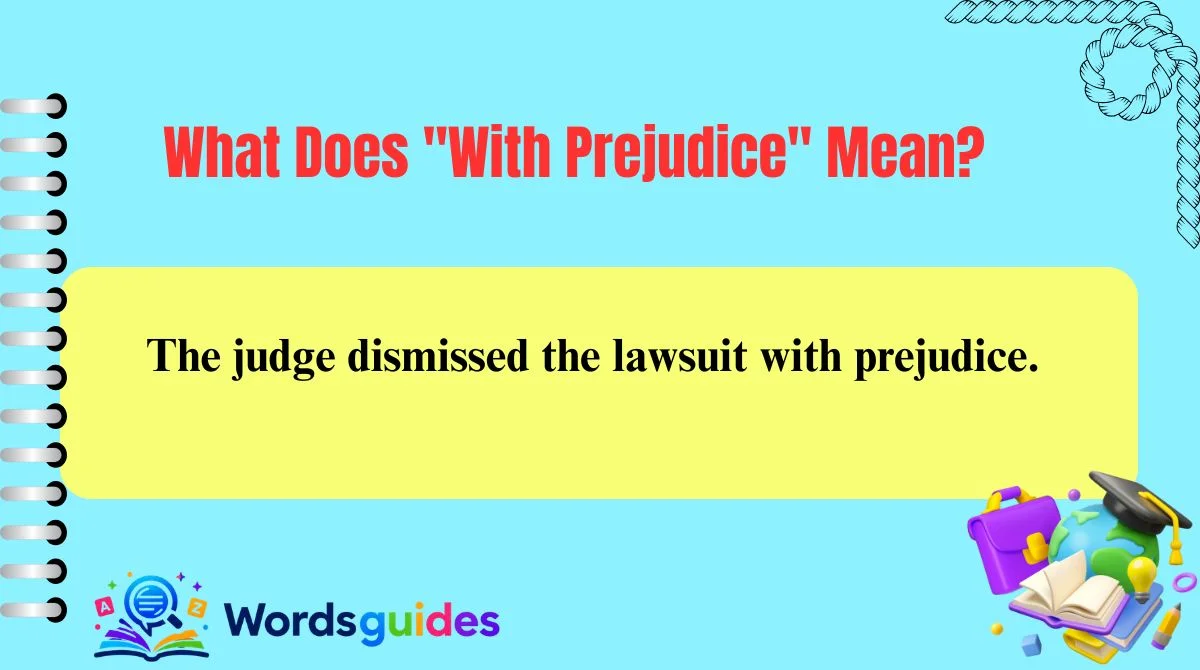 What Does "With Prejudice" Mean?