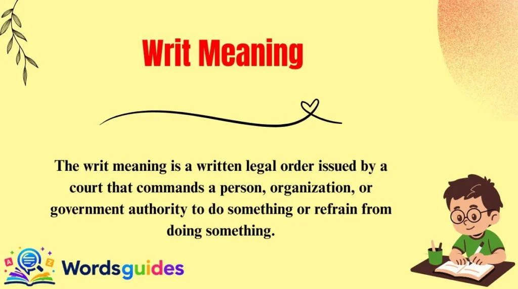 Writ Meaning