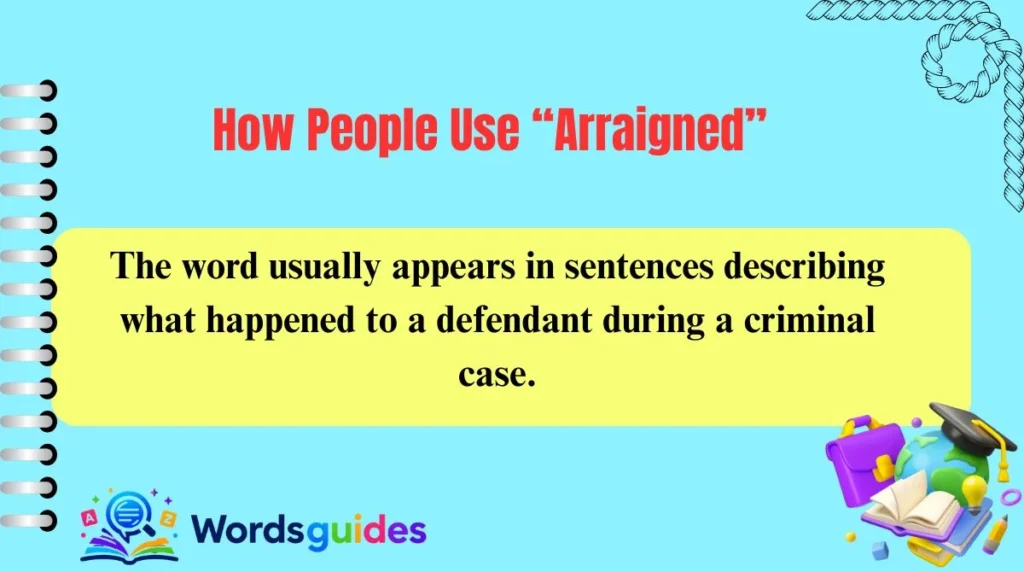 How People Use “Arraigned”
