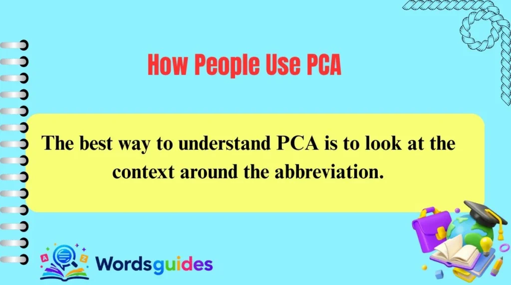 How People Use PCA