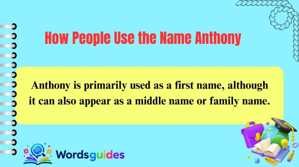 How People Use the Name Anthony