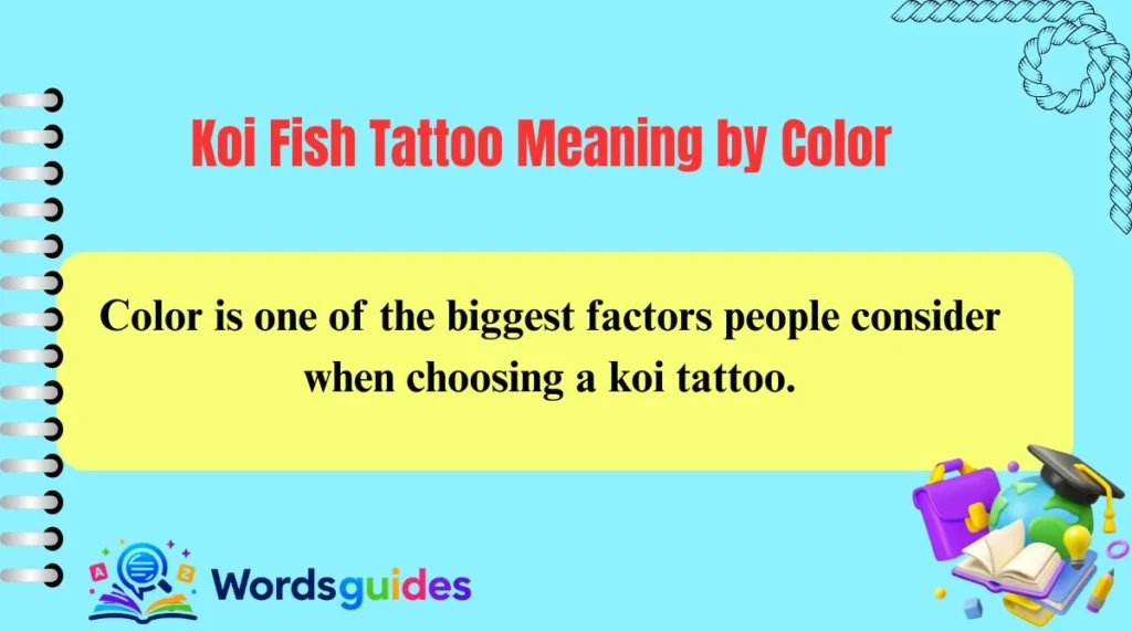 Koi Fish Tattoo Meaning by Color