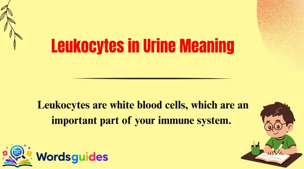 Leukocytes in Urine Meaning