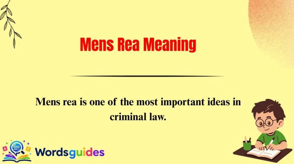 Mens Rea Meaning