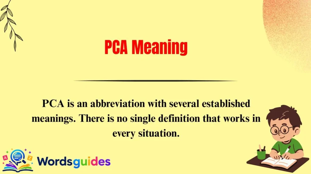 PCA Meaning