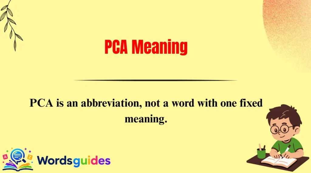 PCA Meaning