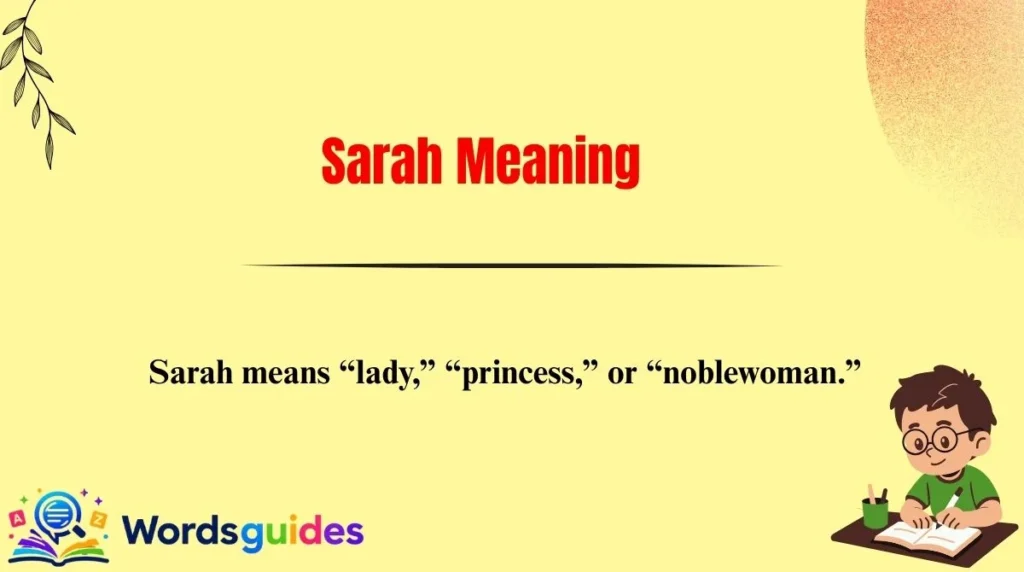 Sarah Meaning