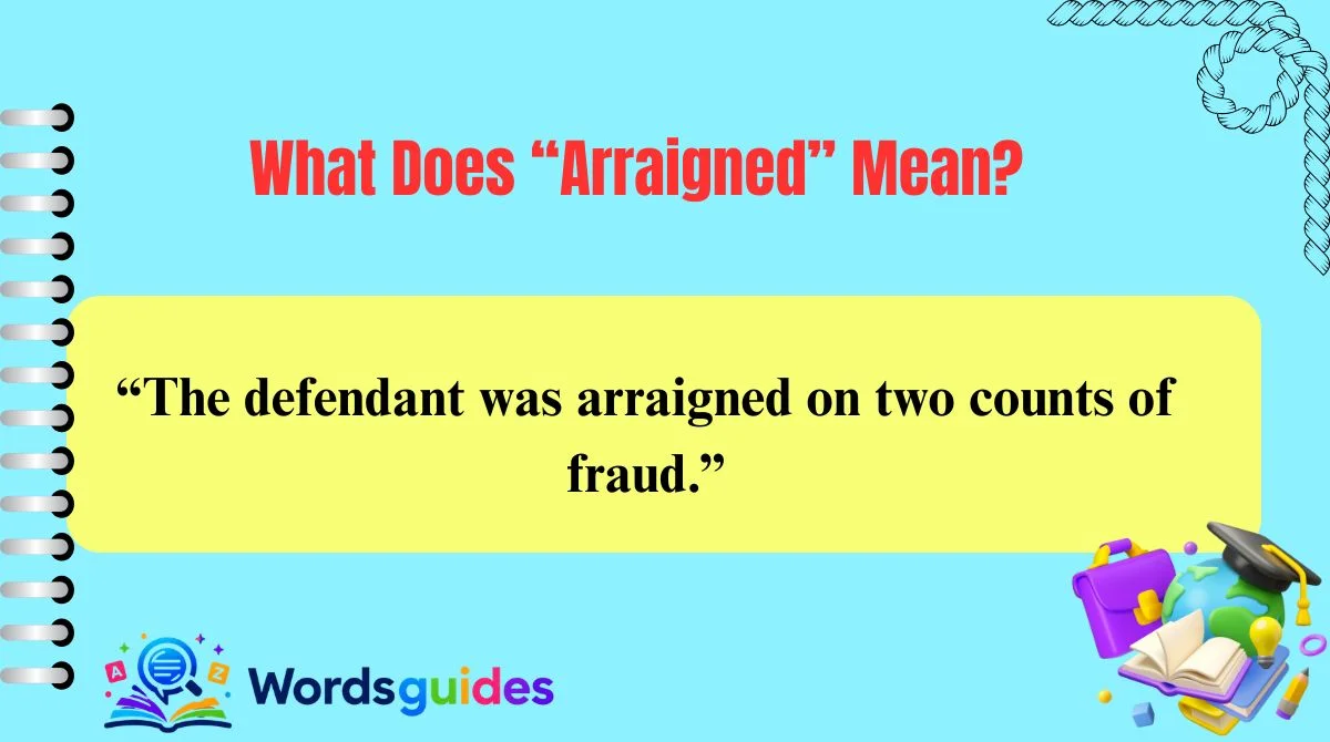What Does “Arraigned” Mean?