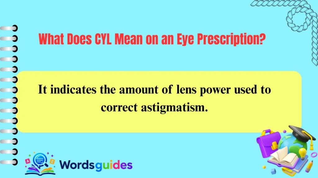 What Does CYL Mean on an Eye Prescription?