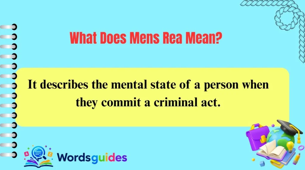 What Does Mens Rea Mean?