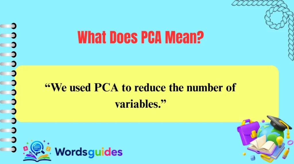 What Does PCA Mean?