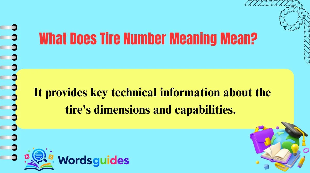 What Does Tire Number Meaning Mean?