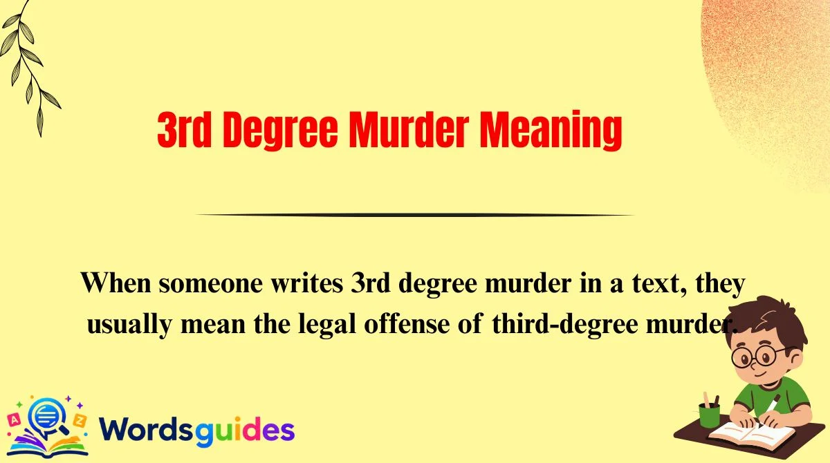 3rd Degree Murder Meaning