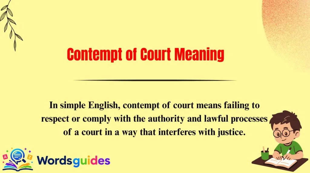 Contempt of Court Meaning
