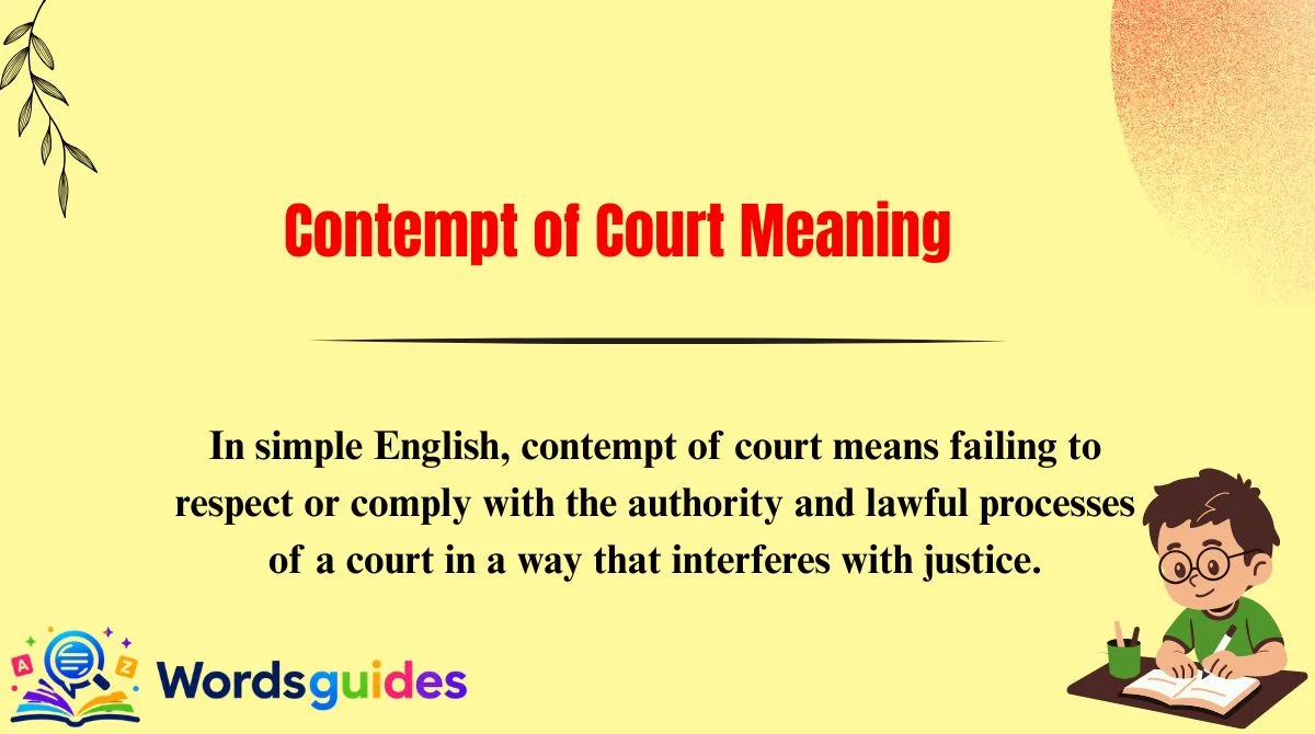 Contempt of Court Meaning