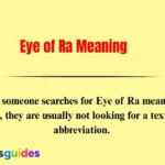 Eye of Ra Meaning