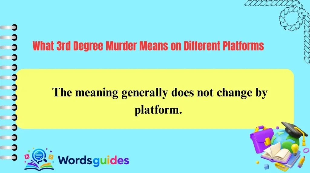 What 3rd Degree Murder Means on Different Platforms